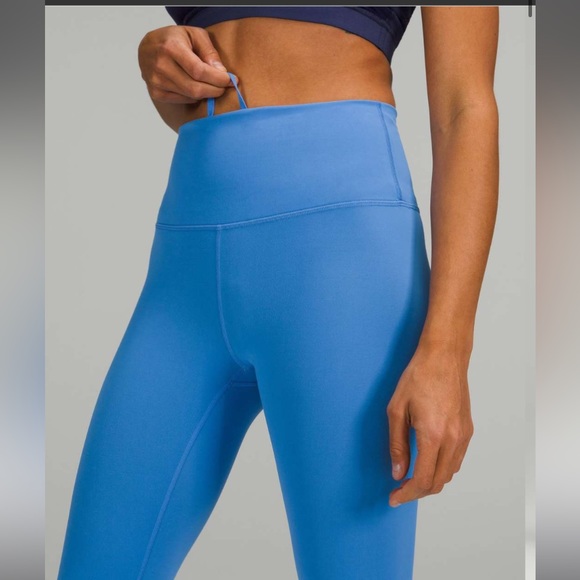 NWT Lululemon Wunder Train High-Rise Crop 23" inseam Blue Nile Size: 14 - Picture 2 of 8